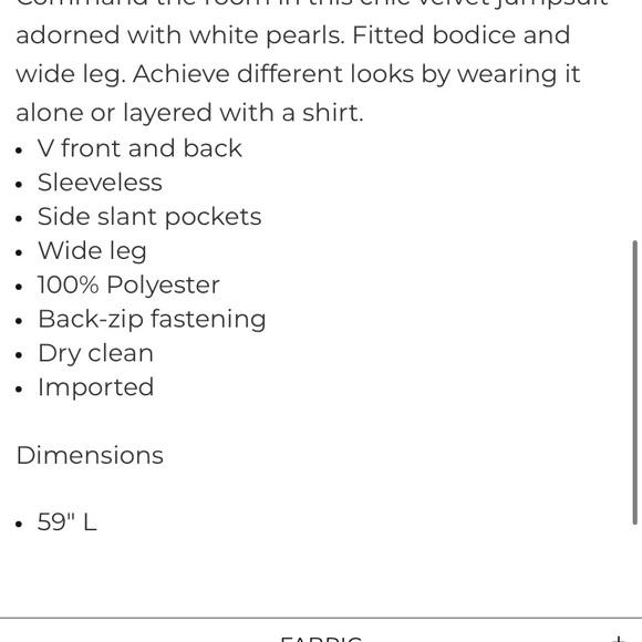 EVA FRANCO brewster jumpsuit in black velvet pearl sizes 4,8 - Picture 6 of 9